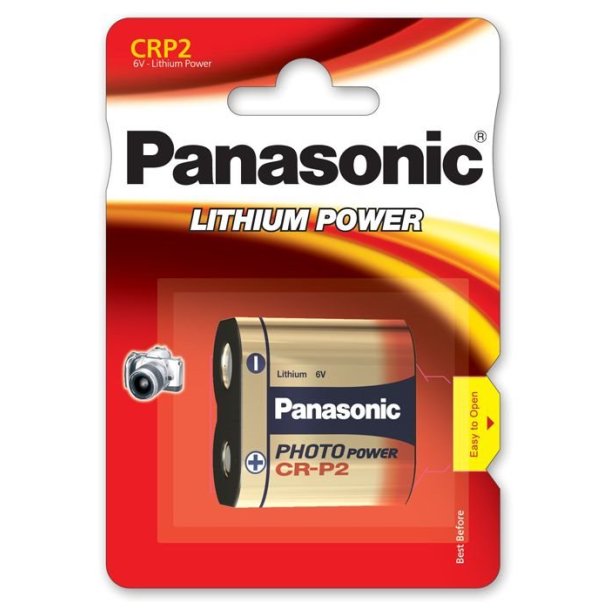 Panasonic CR-P2 Lithium 6V Batteri