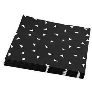 Servietter | Sort | m/Trekant |