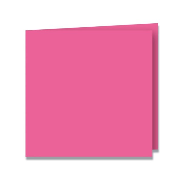 Kvadrat Dobbeltkort 5-pakke Cerise