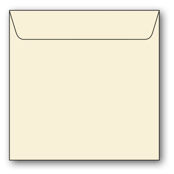 Kvadratiske Kuverter 5pk Elfenben