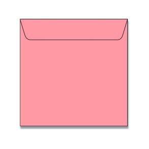 Kvadratiske Kuverter 5pk Rosa