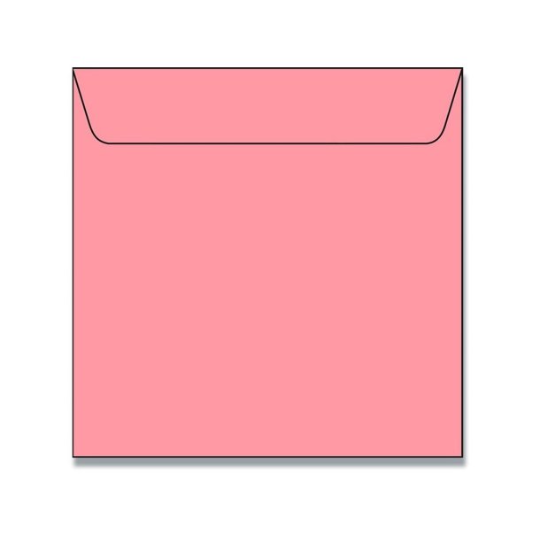 Kvadratiske Kuverter 5pk Rosa