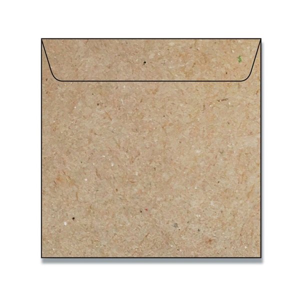 Kvadratiske Kuverter 5pk Natur