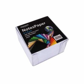 Kubusblok m/holder 90x90mm Hvid