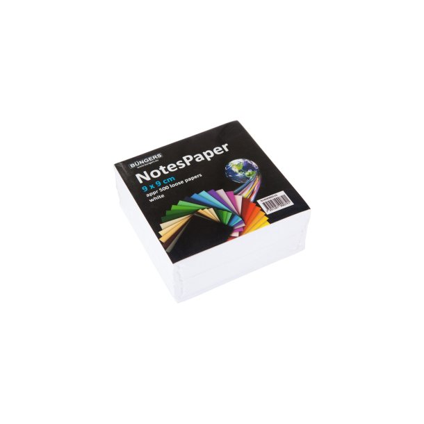 Kubusblok ikkekl�bende 90x90mm Hvid