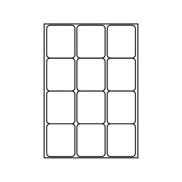 BNT Etiketter | 12 pr ark | 63,5x72mm | 100stk | 