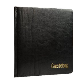 G�stebog | Sort m/guldskrift |