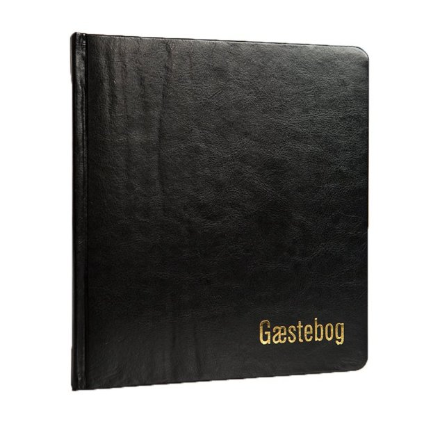 G�stebog | Sort m/guldskrift |