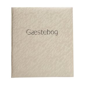 G�stebog Deluxe | Hvid m/s�lvskrift | 84 Sider |