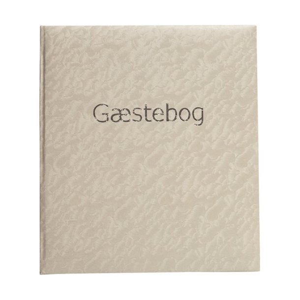 G�stebog Deluxe | Hvid m/s�lvskrift | 84 Sider |
