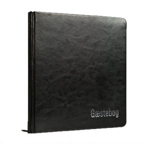 G�stebog | Sort m/s�lvskrift |