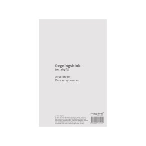 Mayland Regningsblok m. Afgift | 2 x 50 Sider | m. Kopi |