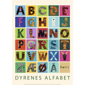 Dyrenes alfabet - PLAKAT