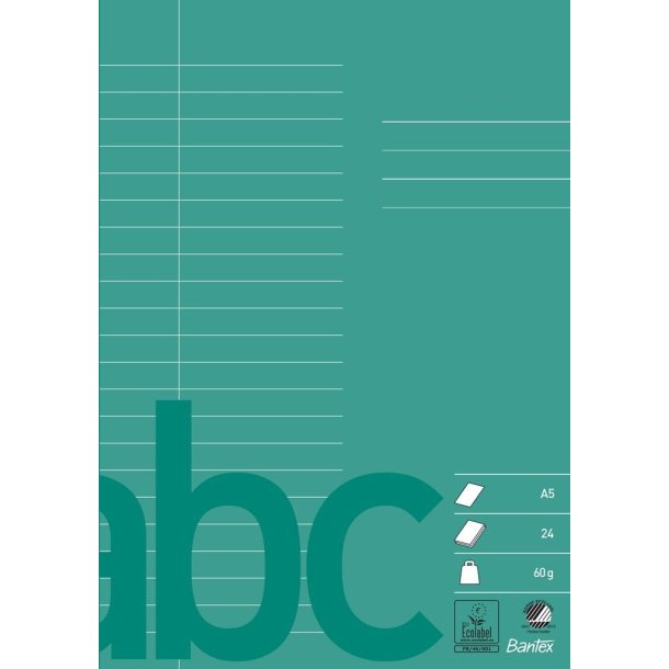 Bantex skolehfte A5 22 Linjer