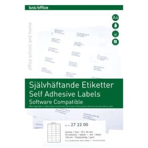 BNT Etiketter 70x36mm