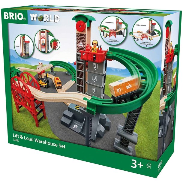 BRIO | Togbane Lft og ls med lagerbygning | 33887 |