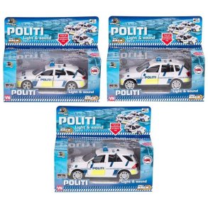 Dansk Politibil | lys & lyd | Pullback | 3 modeller |