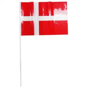 Det Danske Flag i plast A4 - 8 stk