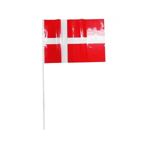 Det Danske Flag i plast A4 - 8 stk