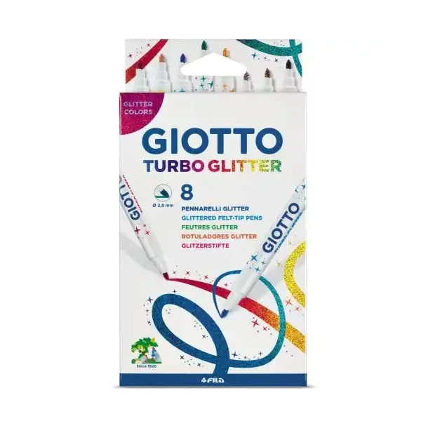 GIOTTO | Turbo Glitter tusser | 8stk |