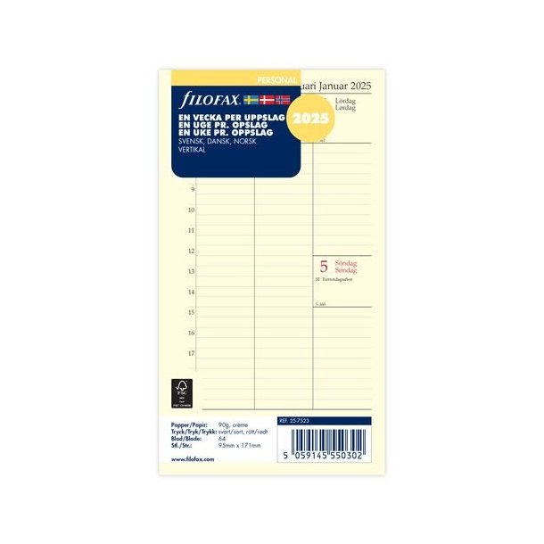 Filofax | Refill Personal | 2025 |
