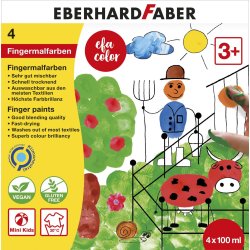  Fingermaling 100 ml, 4 forskellige farver 