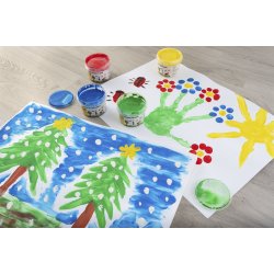  Fingermaling 100 ml, 4 forskellige farver 