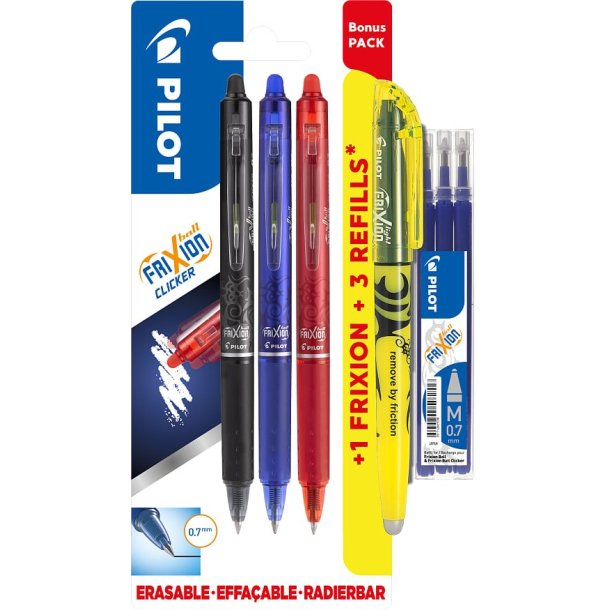 FriXion Clicker m/klik | 0,7 | Bonuspack |