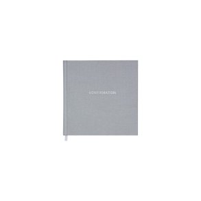 G�stebog Konfirmation | Gr� m/s�lvskrift |