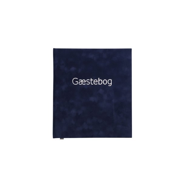 G�stebog | bl� med s�lvskrift |
