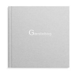 G�stebog i gr� tekstilpr�g