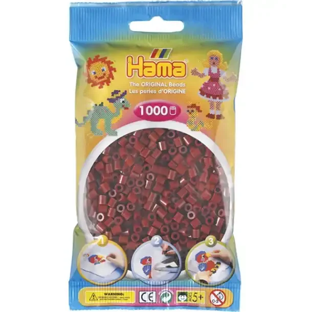 Hama Midi Perler | 1000stk | 207-30 | Bordeaux |