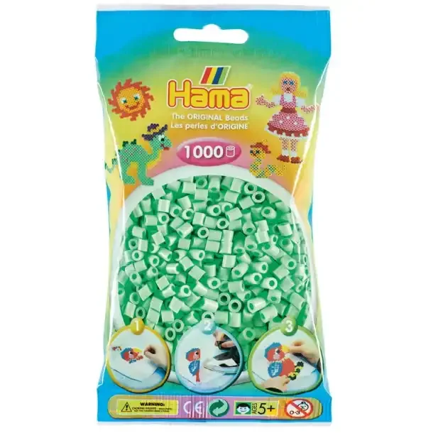 Hama Midi Perler | 1000stk | 207-98 | Pastel Mint |