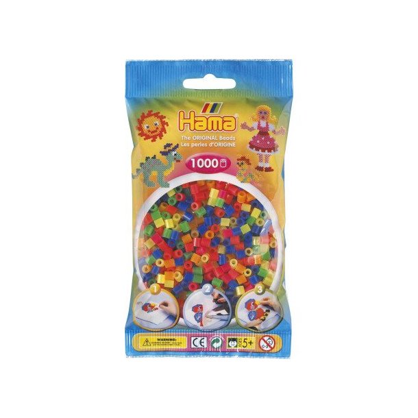 Hama Midi Perler | 1000stk | 207-51 | Neon Mix |