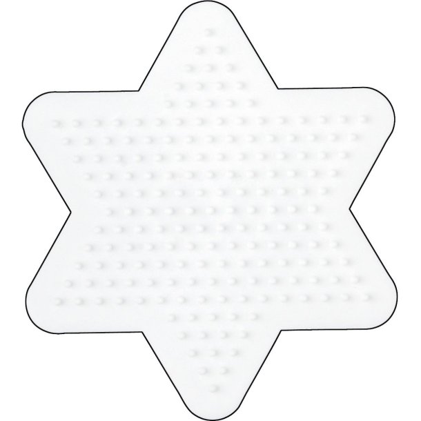 Hama Midi Perleplade | Lille Stjerne | Hvid | 10x9cm | 1stk |
