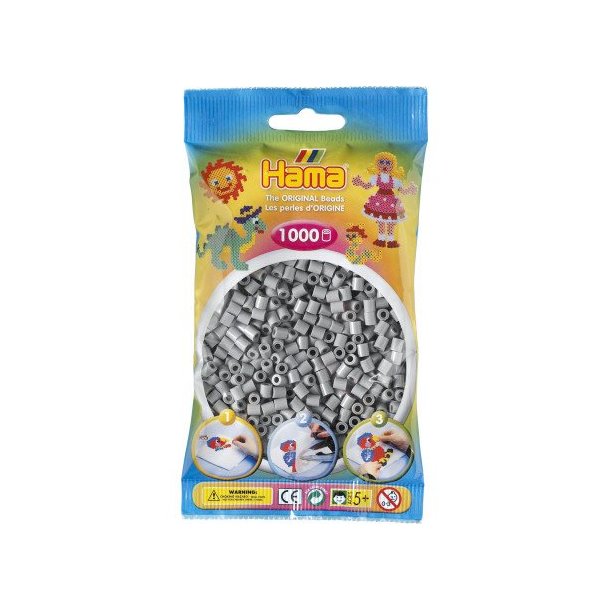 Hama Midi Perler | 1000stk | 207-17 | Gr� |