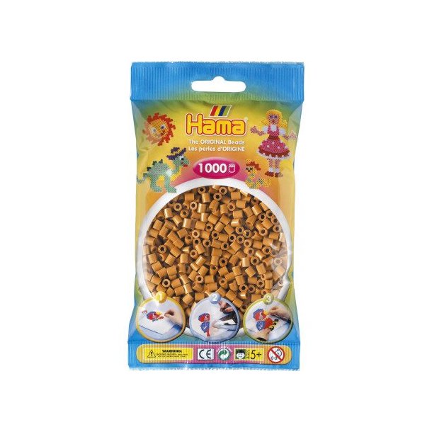 Hama Midi Perler | 1000stk | 207-21 | Lysebrun |