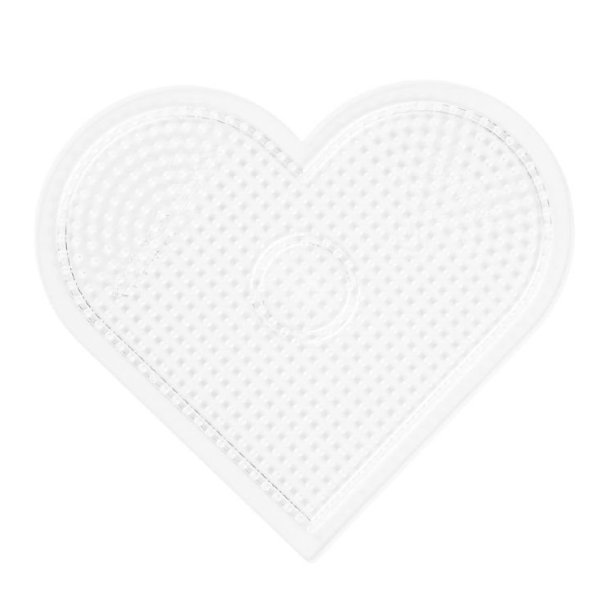 Hama stiftplade | stor hjerte 16 x 17,5 cm Transparent |