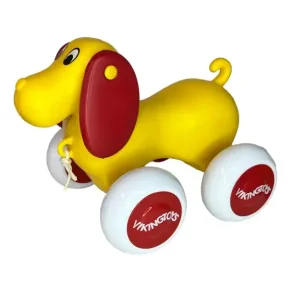 Hund med hjul og trksnor 