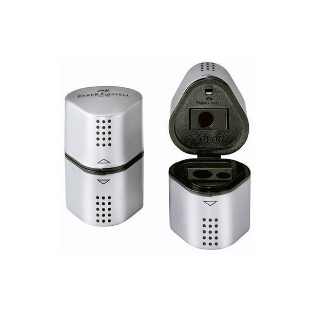 Faber-Castell 3-huls blyantspidser | Gr� | 