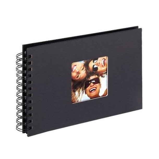 Walther Spiral Fun Scrapbog | Sort | 40 sider | Sorte Sider | 23x17cm |