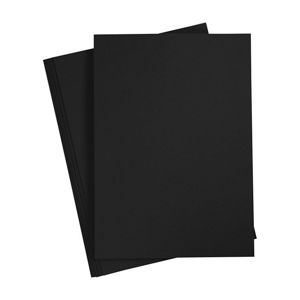 Karton | A4 | 180g | Sort | 20 ark |