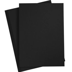 Karton | A4 | 180g | Sort | 20 ark |
