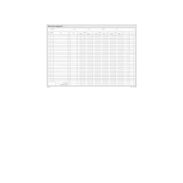  Kasserapport | Kasse-Bank-Giro+1 | 2x50 sider m. Kopi |