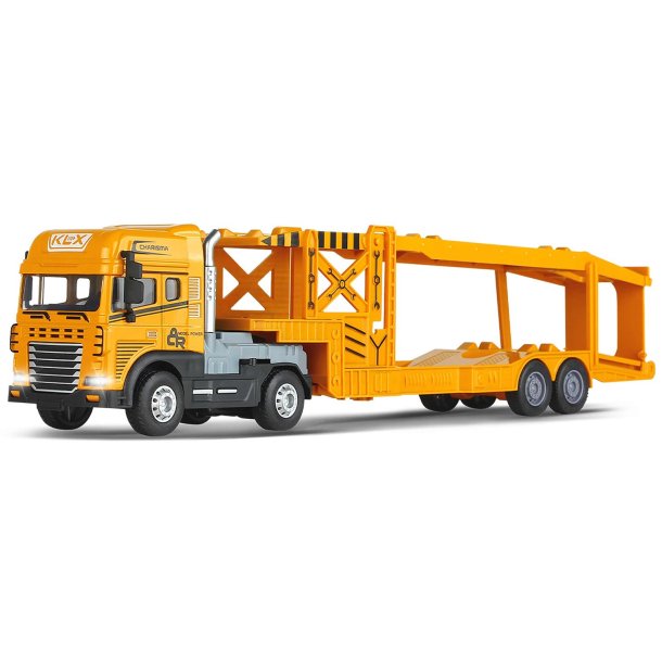 Lastbil med autotrailer, lyd, lys og pullback 