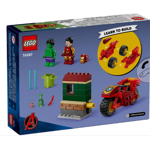 LEGO | 76287 |Marvel |  Iron Man med mototorcykel og Hulk |