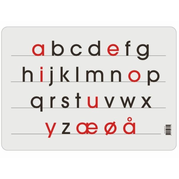 Skriveunderlag - Sm� bogstaver