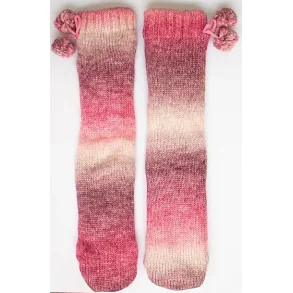 Lsesokker Rosa med pompom