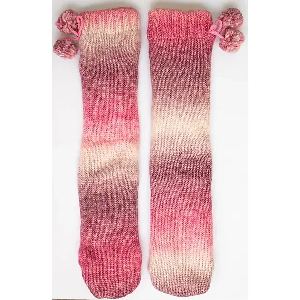 L�sesokker Rosa med pompom