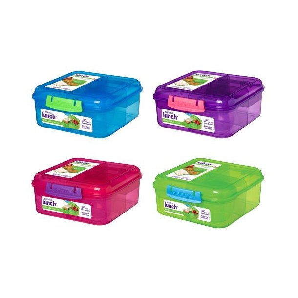 Sistema Madkasse | Bento Cube Lunch | 1,25L | Bl/pink/lilla/grn |
